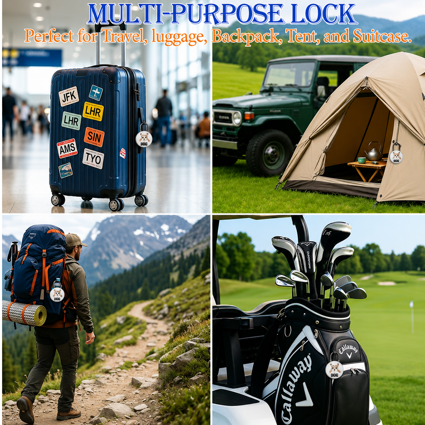 3 Pack Combination Locks - Cable Lock Set with Flexible Braided Steel Cable, One-Press Quick Unlock, Easy Reset, Ideal for Luggage, Backpacks, Lockers & Gym Use
