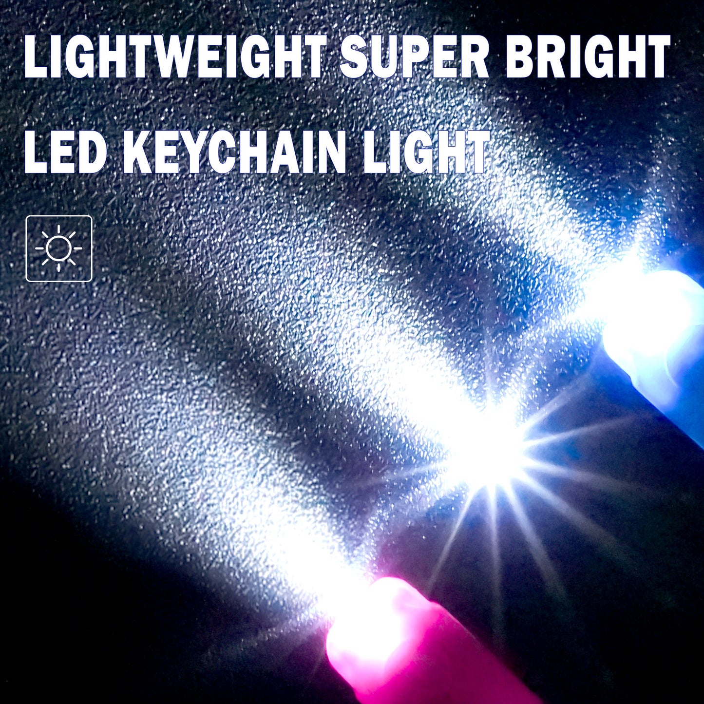 USB Rechargeable Keychain Light, 3pcs Mini LED Flashlight with Keyring, Great EDC Tool, Gift for Kids Teens(Blue + Black + Pink)