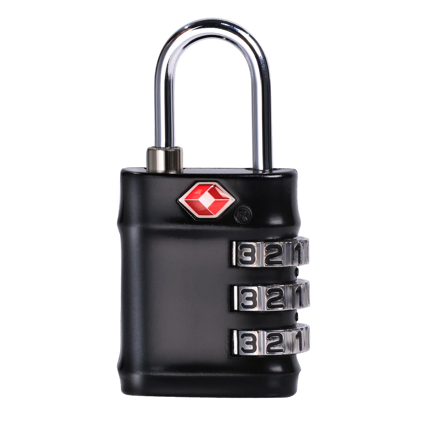 TSA Approved Combination Lock - Compact & Durable Luggage Locks, 3-Digit Resettable Password for Travel, Gym Lockers, Cabinets, Black