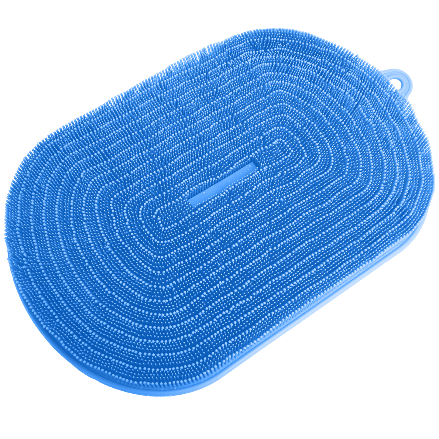 Silicone Shower Foot and Back Scrubber Mat - 21.3" Foot Massager ,Strong Suction Cups Non-Slip, Hands-Free Dead Skin Remover & Exfoliator for Elderly & Pregnant Women, No Bending Required (Blue)