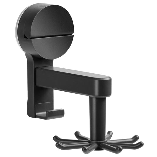 Suction Cup Hooks - 360° Rotating Wall Mount Organizer, No Damage Adhesive Free Hooks for Walls, Kitchen, Bathroom, Cooking Utensil Holder, Key Holder, Dresser（8 Hooks） (Grey)