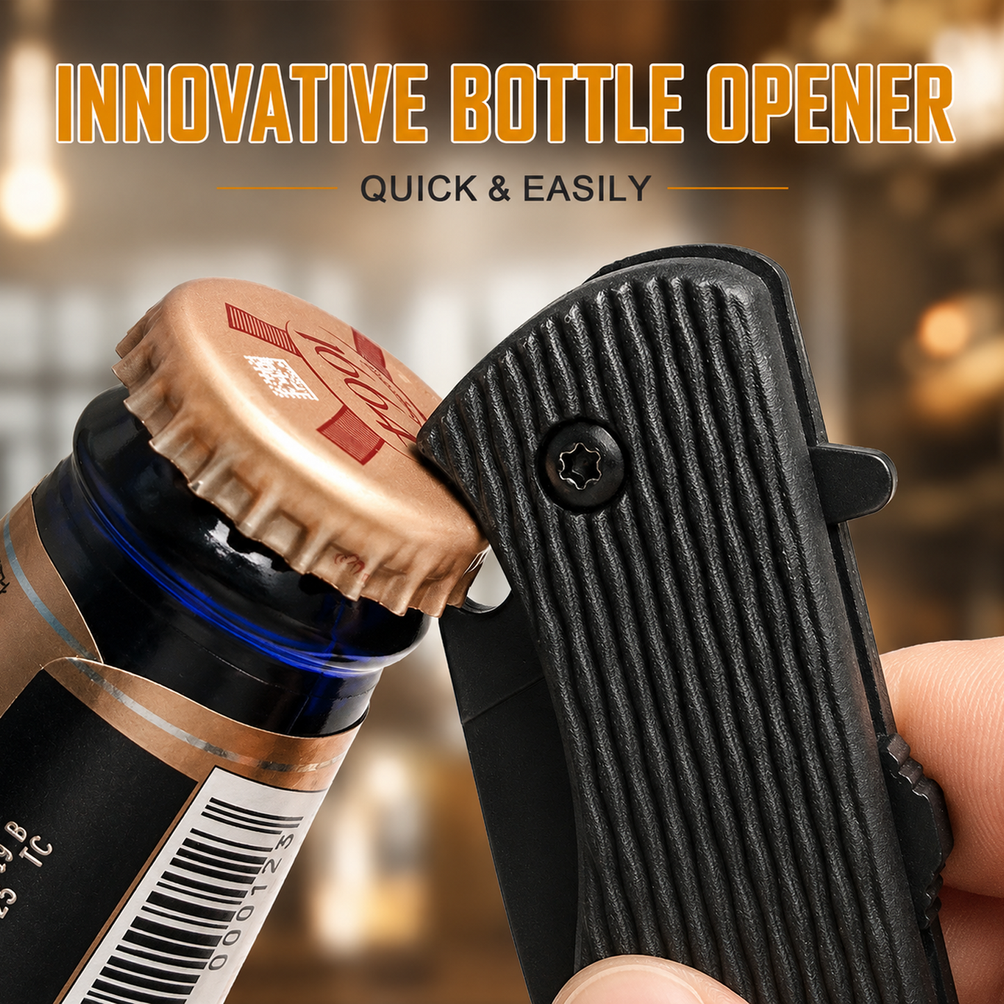 Keychain Folding Knife, Small Pocket Knife with Safety Lock, 2.5" Steel Blade, Bottle Opener, Great EDC Tool for Men Women Gift 6175P