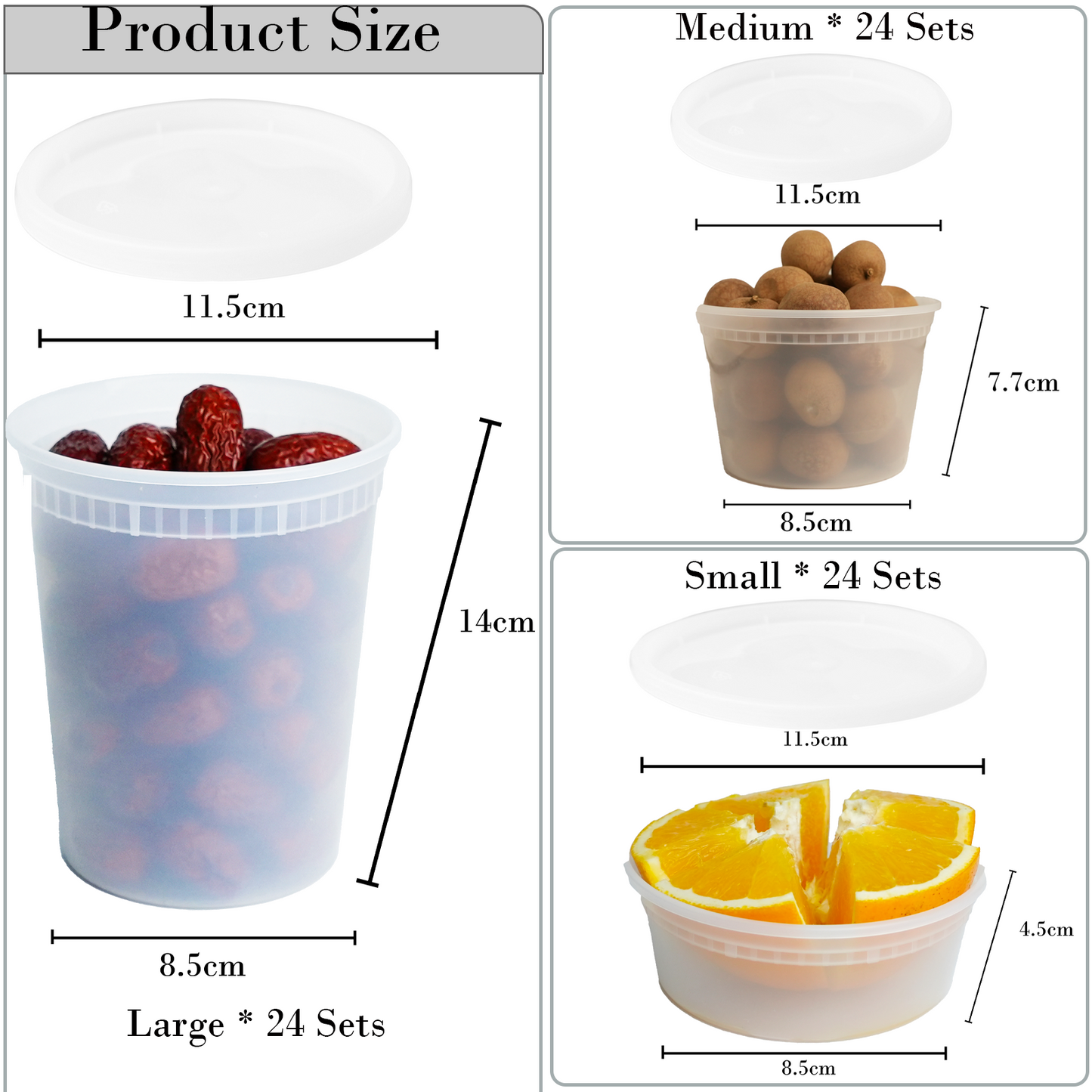 72 Sets (144-Piece) Disposable Food Storage Containers with Lids, BPA-Free, Leakproof, Microwave, Dishwasher and Freezer Safe, Perfect for Everything from Dips and Sauces to Fruits and Full Meals.