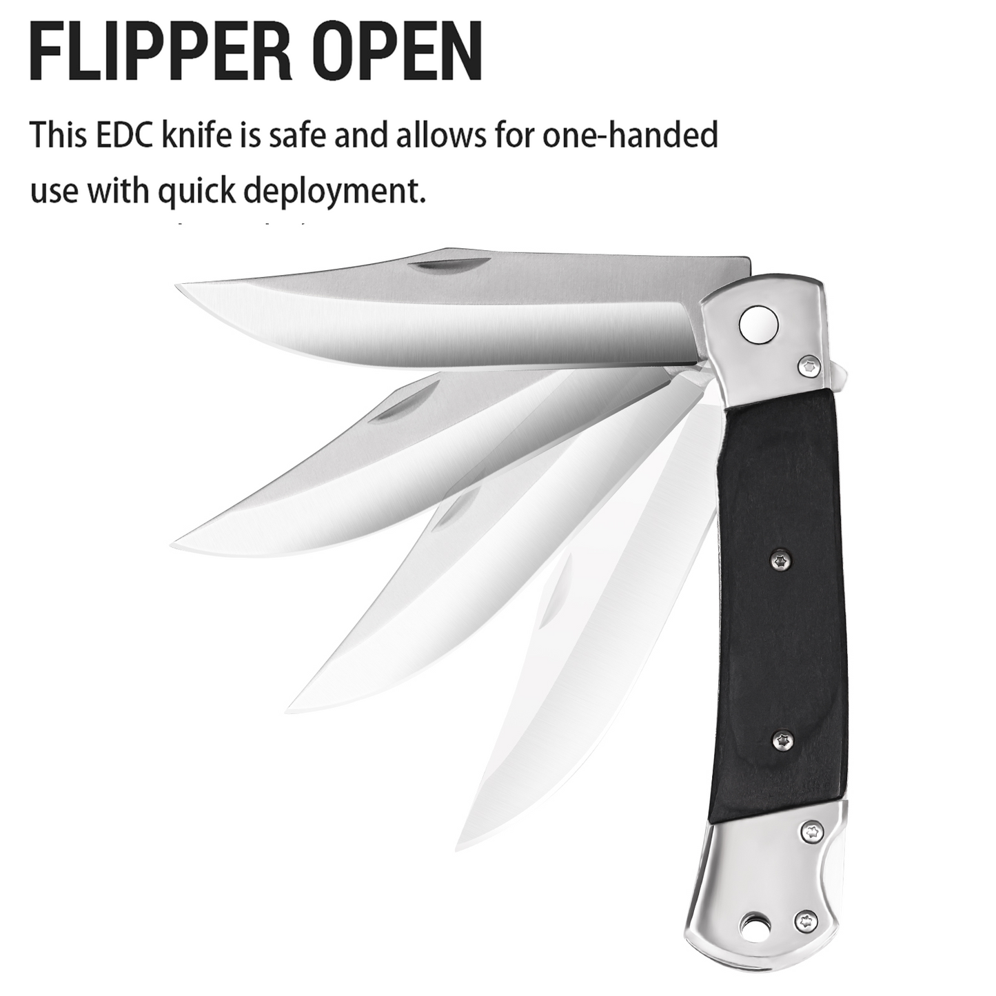 Folding Pocket Knife for Men, 3.9" Steel, Wooden Handle, Liner Lock Design 6696