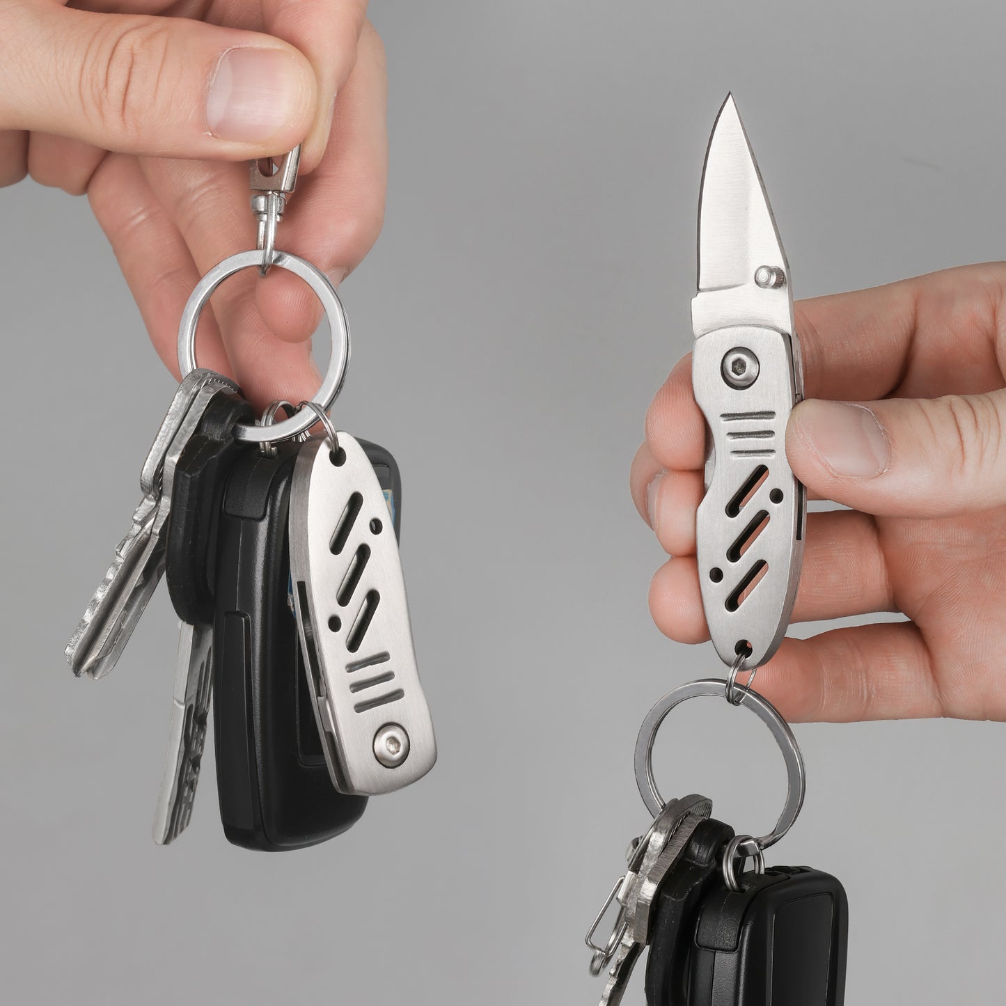 Mini Keychain Knife, Small Folding Pocket Knife with Liner Lock, 1.6 Inch Blade, Perfect Edc Tool for Women Teens (5 Pack)