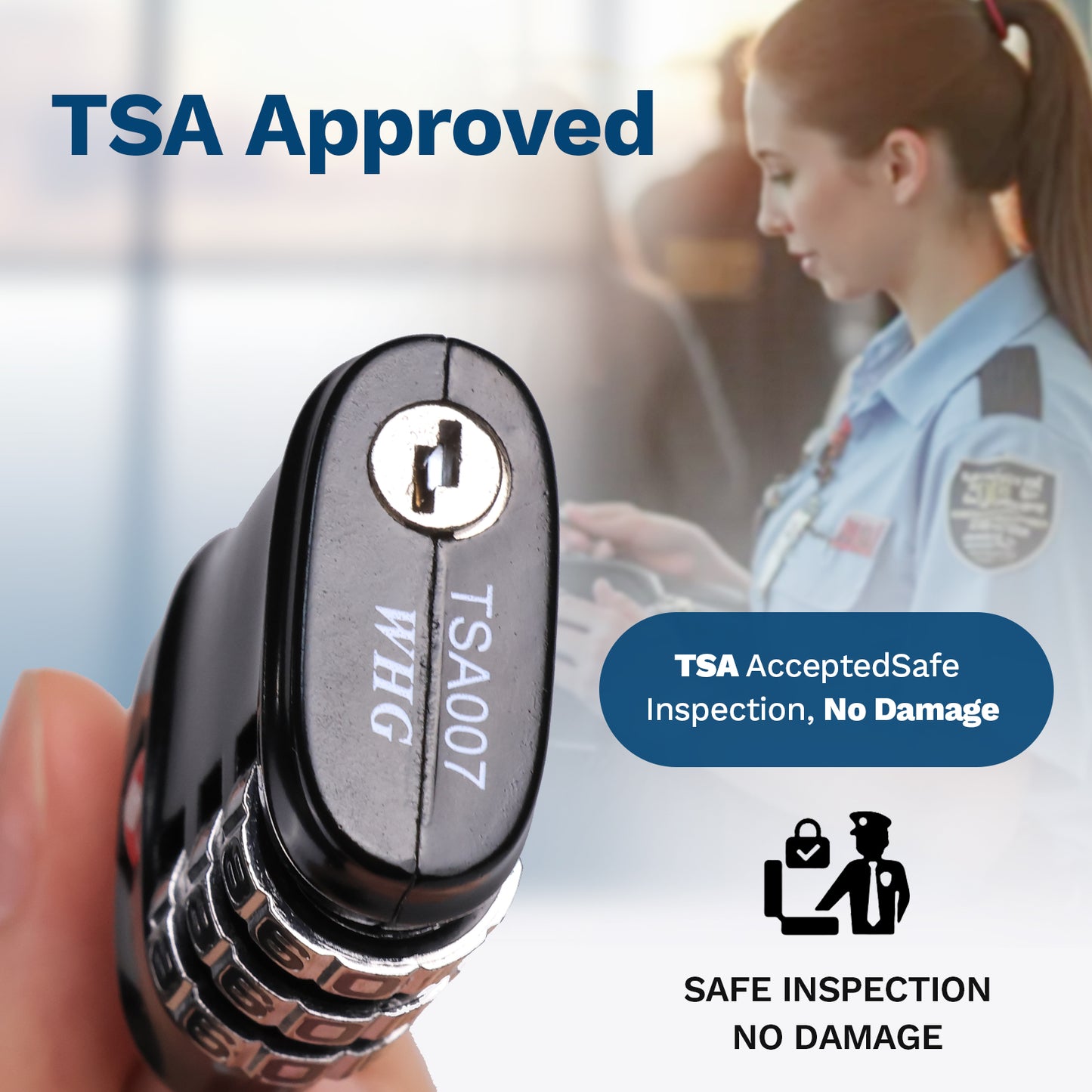 TSA Approved Combination Lock - Compact & Durable Luggage Locks, 3-Digit Resettable Password for Travel, Gym Lockers, Cabinets, Black