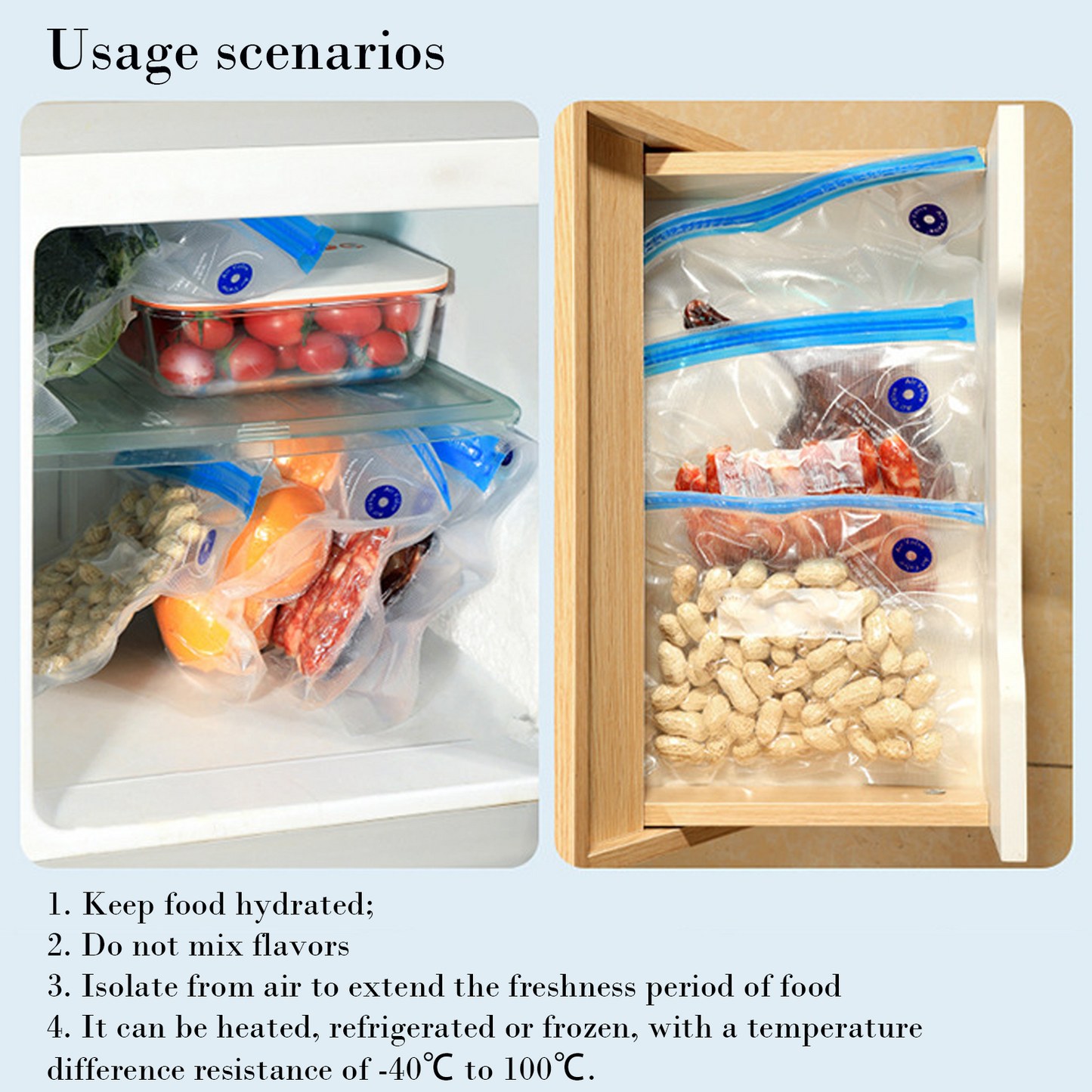 Handheld Vacuum Sealer Set with 30 Reusable Sous Vide Bags, Powerful Cordless USB Rechargeable Food Saver Pump & 3 Sizes Leak-Proof Storage Bags for Sous Vide, Freezer & Fresh Food Preservation