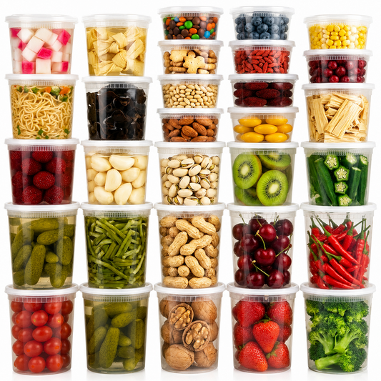 30 Sets (60-Piece) Disposable Food Storage Containers with Lids, BPA-Free, Leakproof, Microwave, Dishwasher and Freezer Safe, Perfect for Everything from Dips and Sauces to Fruits and Full Meals .